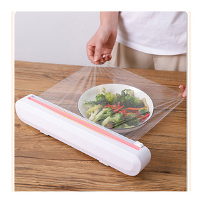 Kitchen Food Cling Film Cutter Wall Mount Paper Towel Storage Holder Plastic Cling Wrap Foil Dispenser