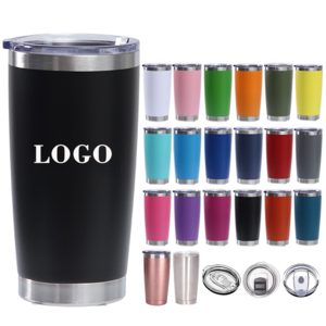 Wholesale Custom Logo Yetys Double Wall Vacuum Insulated 20oz Travel Mugs Coffee Cup Stainless Steel Tumbler with lid