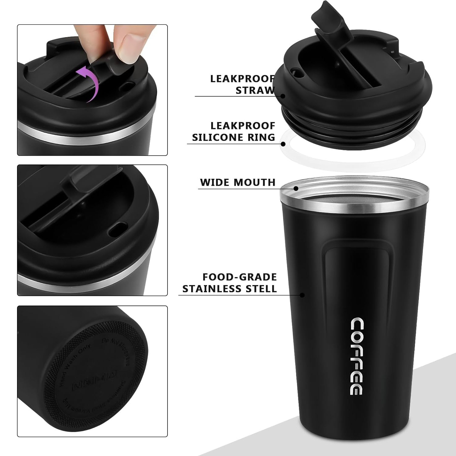 Wholesale Bulk 12oz 17oz Coffee Mug Stainless Steel Insulated Cup Double Wall Thermal Travel Tumbler With Custom Logo