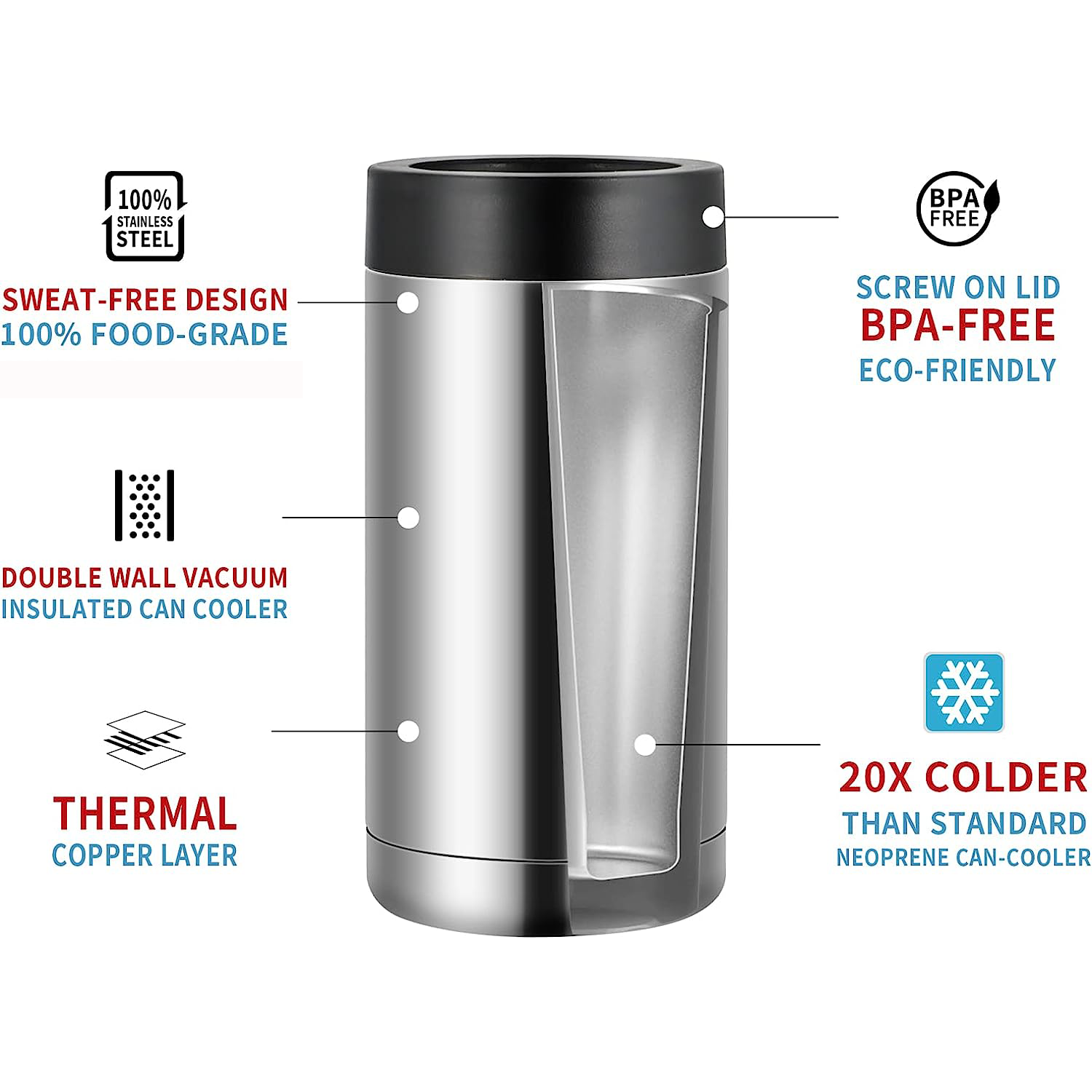 Custom LOGO 375ml 14oz Double Wall Insulated Stainless Steel Stubby Cola beer can Coolers For Australia Cans