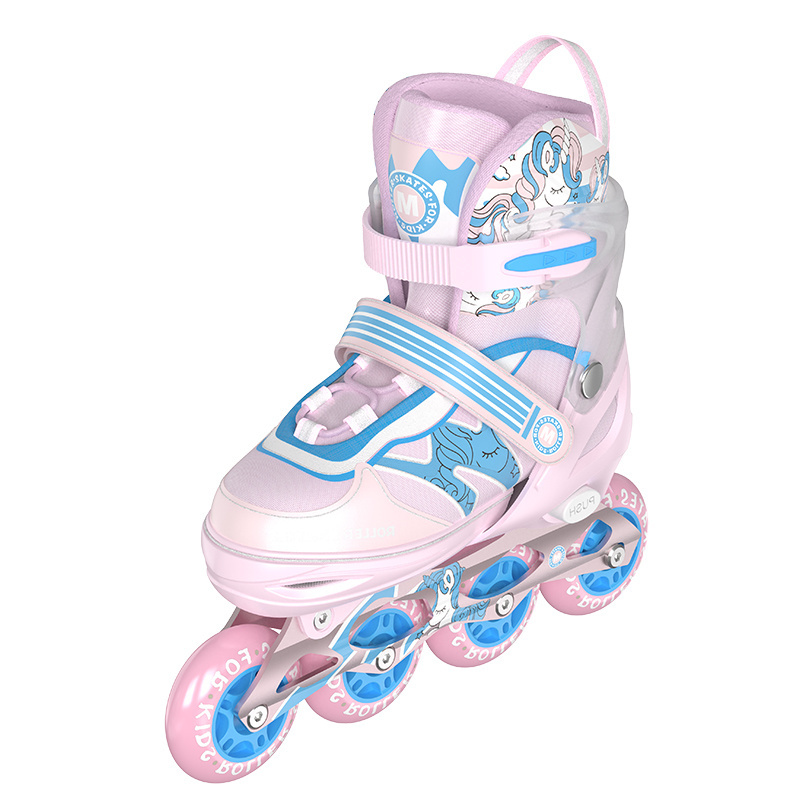 3 in 1 Freestyle Inline  Kick Roller Skates Pu Full Flash Wheel Double Row Flashing Roller Skates speed skating shoes