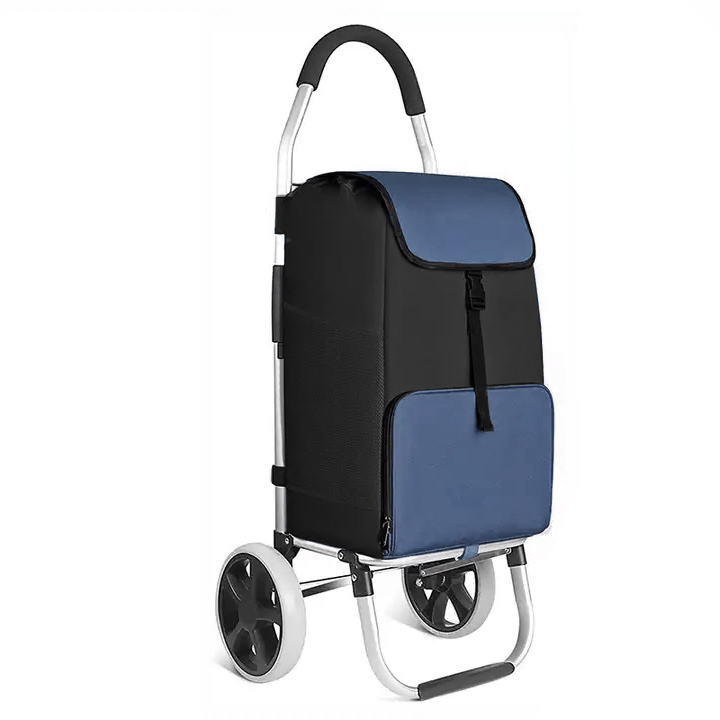 Portable shopping cart, trolley food folding cart, waterproof luxury travel aluminum trolley luggage