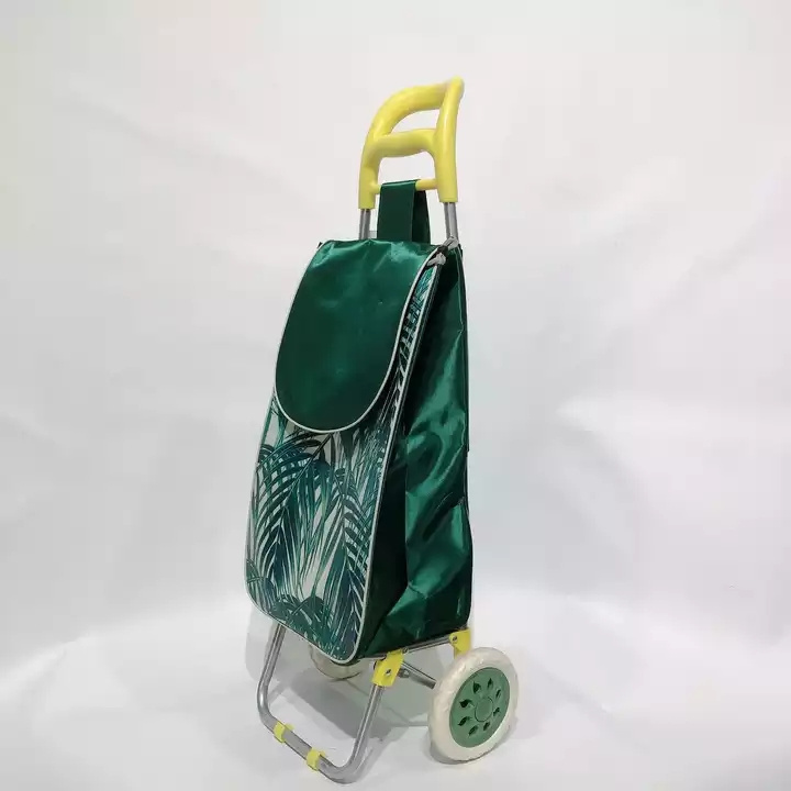 Fashion bag poly wheels retail portable carts for supermarket for home trolley with pocket universal folding shopping cart