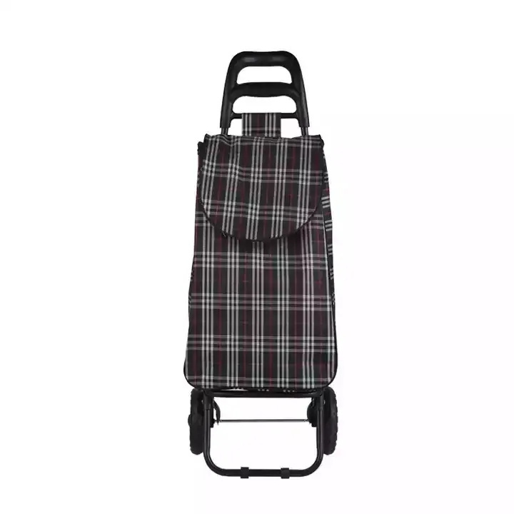 Lightweight luggage trolley insulate aluminum food  carry cart  600D shopping cart