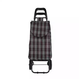 Lightweight luggage trolley insulate aluminum food  carry cart  600D shopping cart