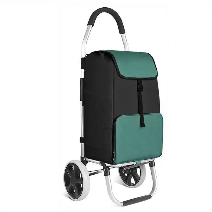 Portable shopping cart, trolley food folding cart, waterproof luxury travel aluminum trolley luggage