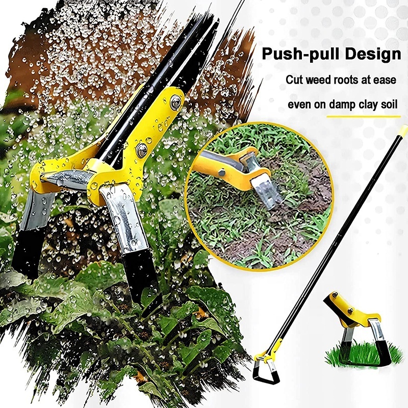 2024 Adjustable Garden Hula Hoes, Stirrup Hoe Weeding Tools Gardening, Scuffle Hoe for Weeding Long Handle Weed Rake