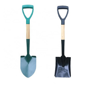 Agricultural carbon steel garden spade with wooden grip handle farming shovel digging spade and shovel