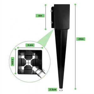 Metal Drive-In Powder Coated Steel Ground Round Spikes Helix Ground Screw Support Fence Fence Post Spike