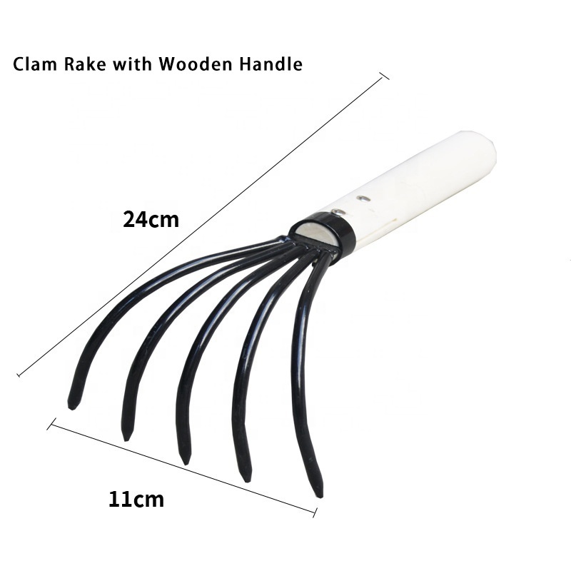 5-Tine Stainless Steel Handheld Claws Rake Garden Ninja Claws Rake Conch Clam Beach Rake Dig Seafood Tool