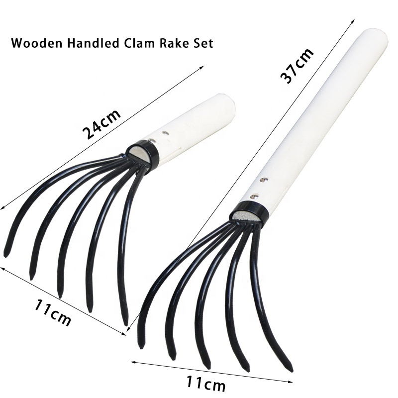 5-Tine Stainless Steel Handheld Claws Rake Garden Ninja Claws Rake Conch Clam Beach Rake Dig Seafood Tool