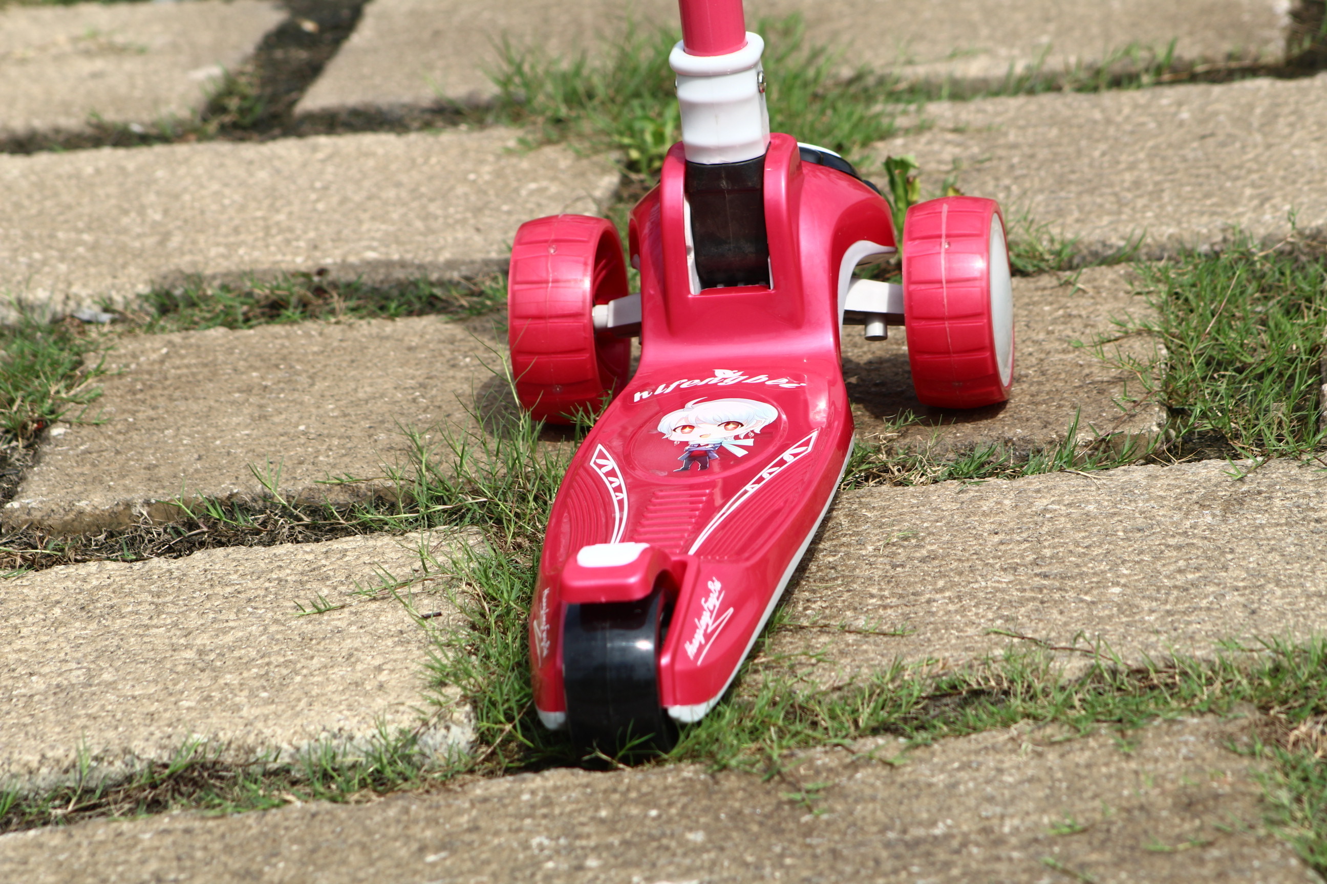 Double pedal kick swing scooter for kid