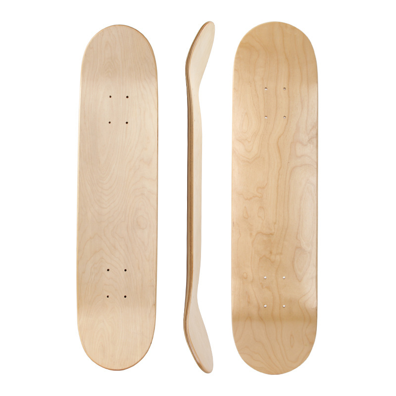 31*8 Inch Wholesale Cheap Custom Logo Design Painting Plain Blank 7 Ply Maple Wood Skateboard Decks