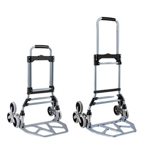 Folding Hand Truck Aluminium,Heavy Duty Hand Truck Foldable Trolley on Wheels,Multi Purpose Sack Truck Moving Trolley