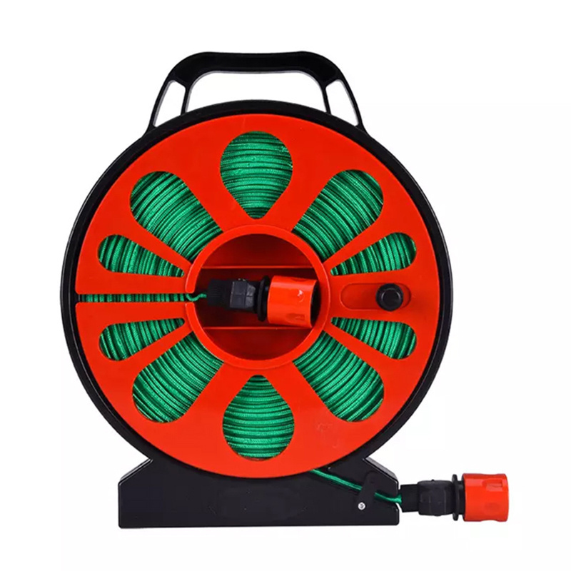 15M flat hose reel set for garden watering or car washing