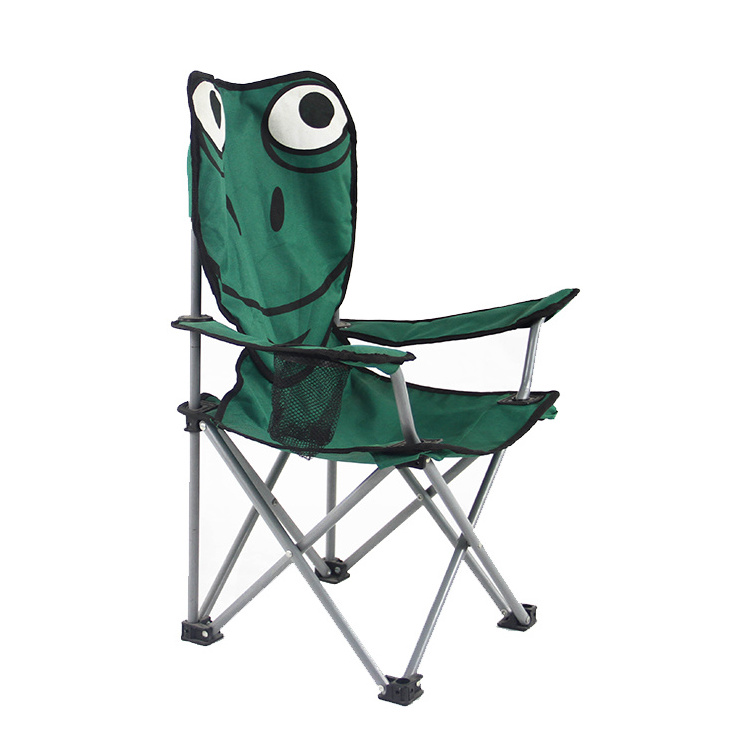 Outdoor Chair cartoon child squad beach Chair, metal frame easy to open and with cup holder folding lawn kid Chair