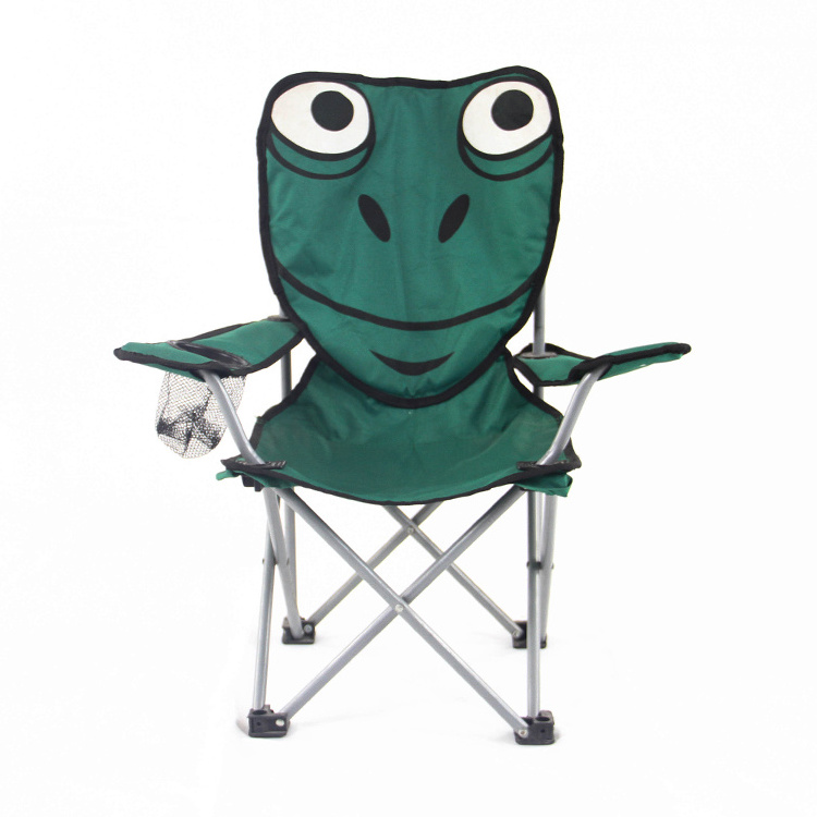 Outdoor Chair cartoon child squad beach Chair, metal frame easy to open and with cup holder folding lawn kid Chair