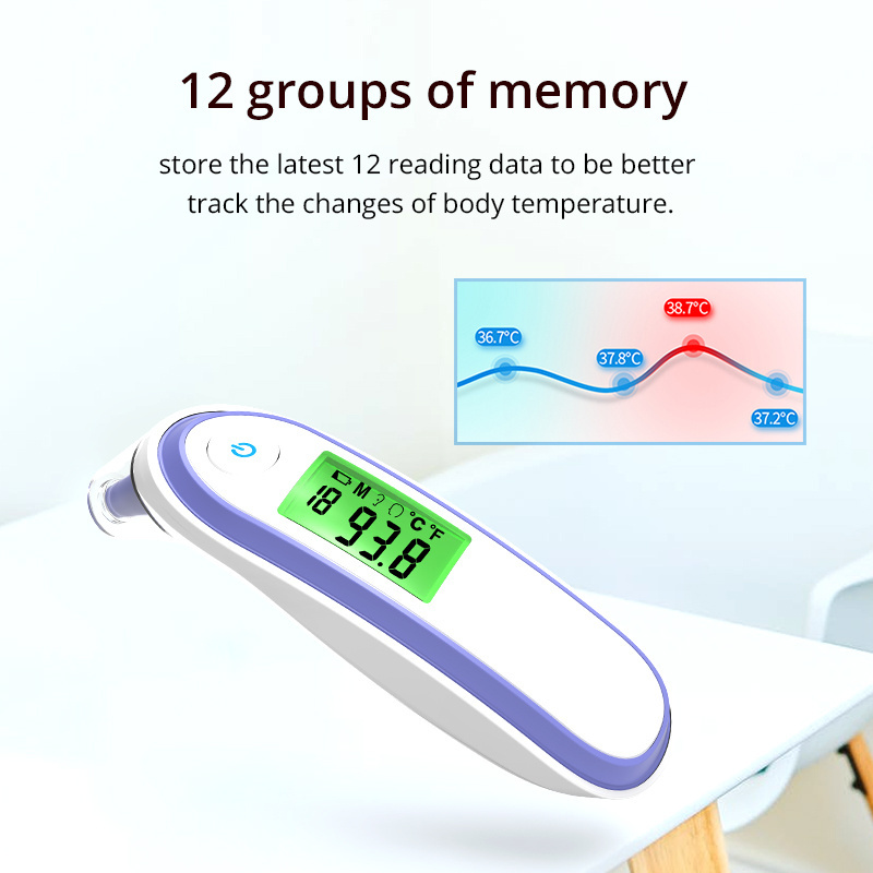 Yonker 2 in 1 digital LCD Smart Test Fever medical thermometer mini baby kid infrared forehead ear thermometers