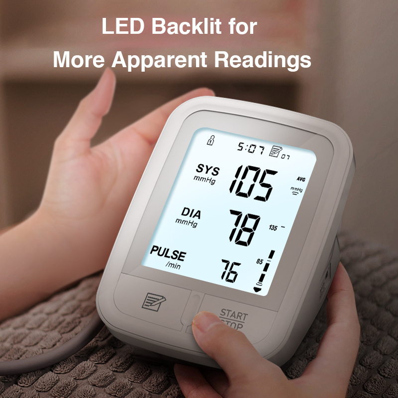 Backlit Backlight Factory Price Upper Arm Sphygmomanometer bp machine digital blood pressure monitor cuff baumanometro digital