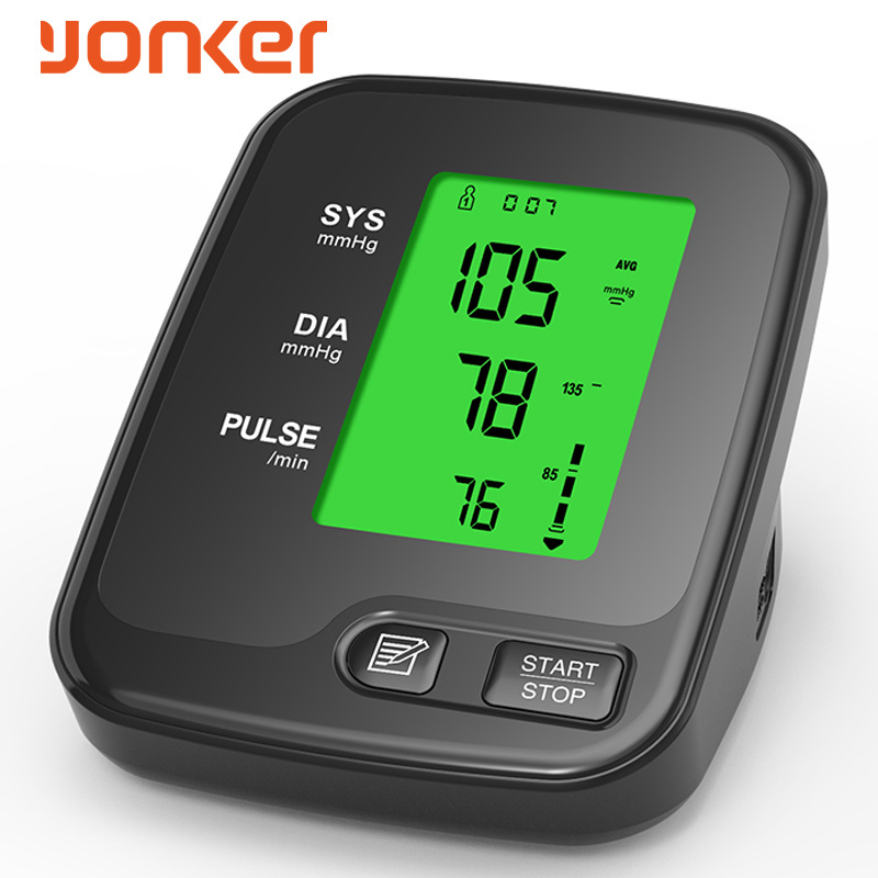 Yonker Wholesale Backlit Backlight digital upper arm sphygmomanometer bp monitor blood pressure cuff baumanometro digital brazo