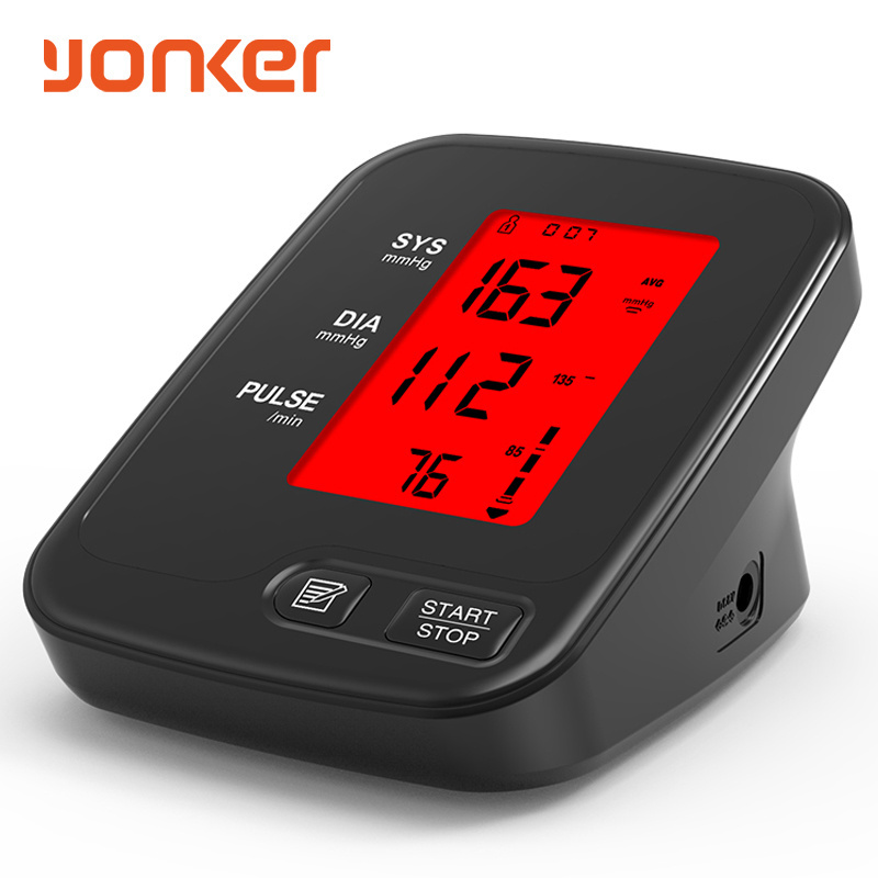 Yonker Wholesale Backlit Backlight digital upper arm sphygmomanometer bp monitor blood pressure cuff baumanometro digital brazo