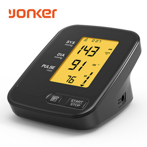 Yonker Wholesale Backlit Backlight digital upper arm sphygmomanometer bp monitor blood pressure cuff baumanometro digital brazo