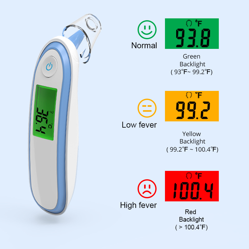 Yonker 2 in 1 digital LCD Smart Test Fever medical thermometer mini baby kid infrared forehead ear thermometers