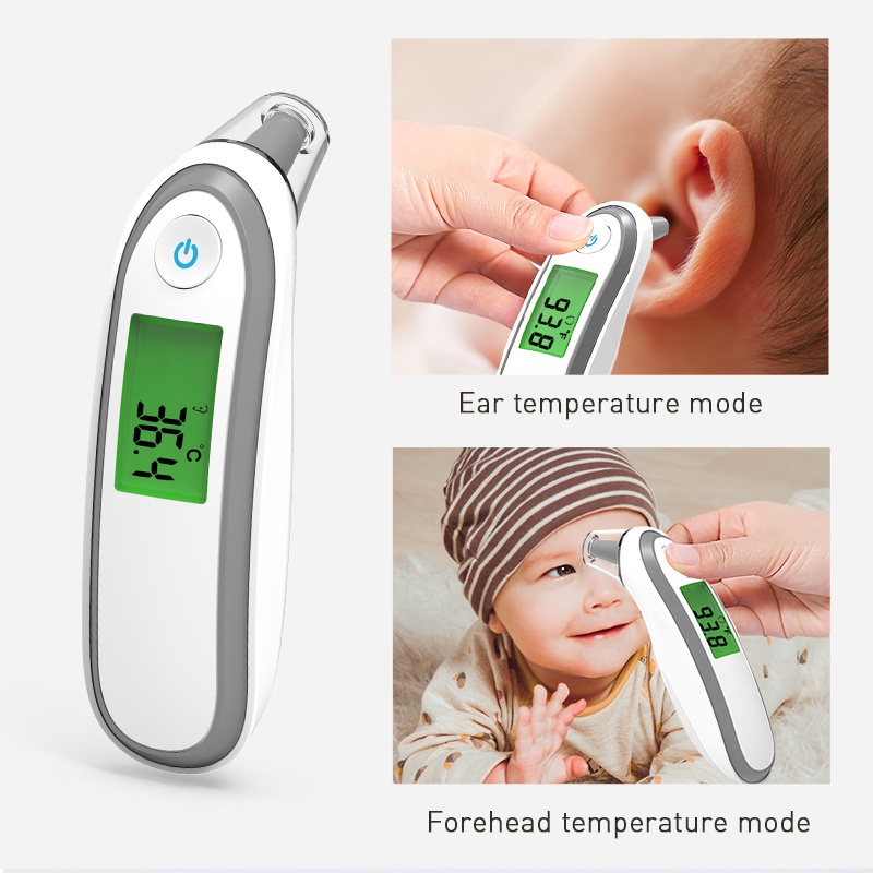 Yonker 2 in 1 digital LCD Smart Test Fever medical thermometer mini baby kid infrared forehead ear thermometers