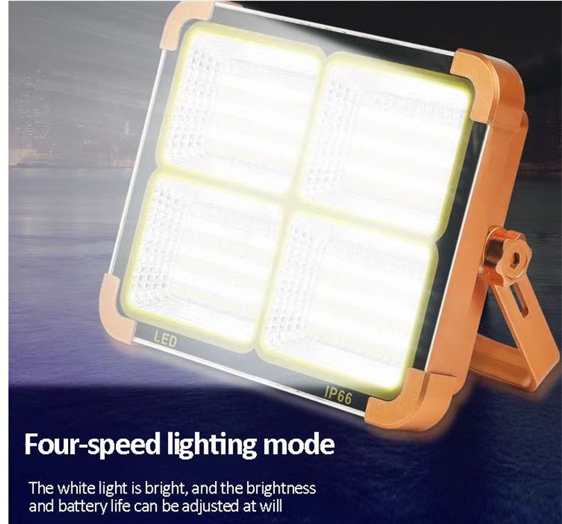 300W Led Portable Spotlight Super Bright Led Solar Charging Work Light Waterproof Emergency Car Repairing Led Flashlight