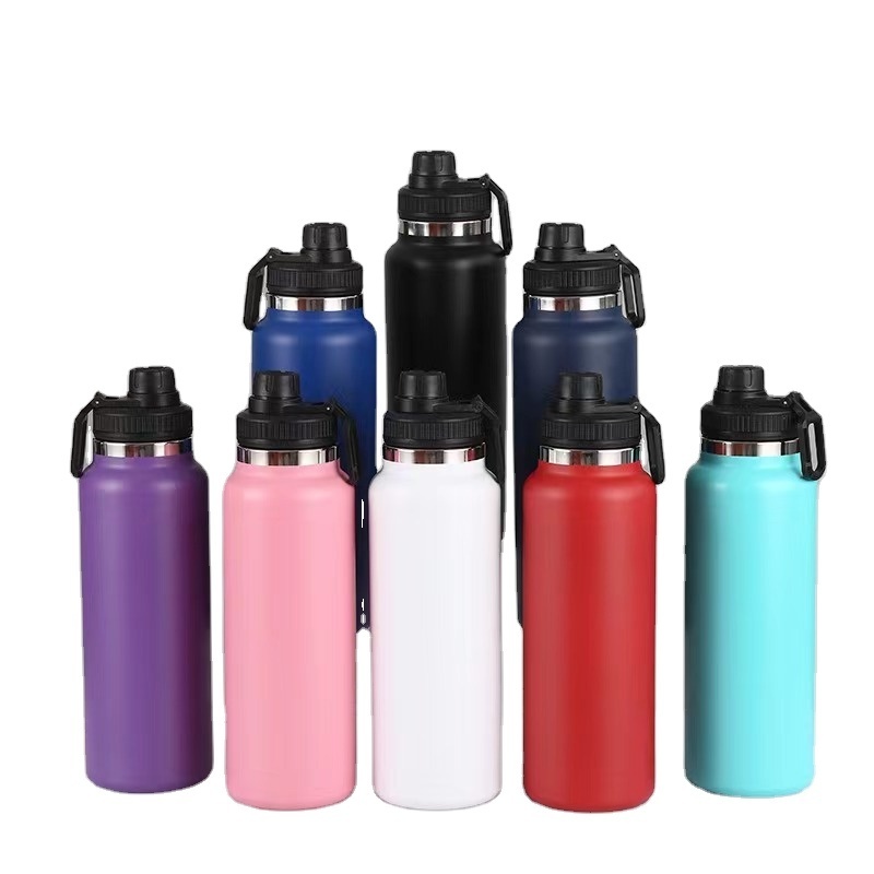 New Creatively Vacuum Hydro Water Bottle 32OZ Insulated Thermos Sport Bottle With Handgrip 304 Metal Thermal Hydro Water Flask