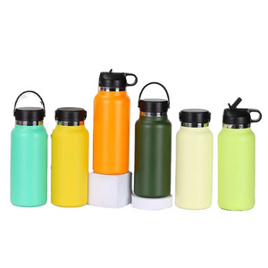 New Creatively Vacuum Hydro Water Bottle 32OZ Insulated Thermos Sport Bottle With Handgrip 304 Metal Thermal Hydro Water Flask