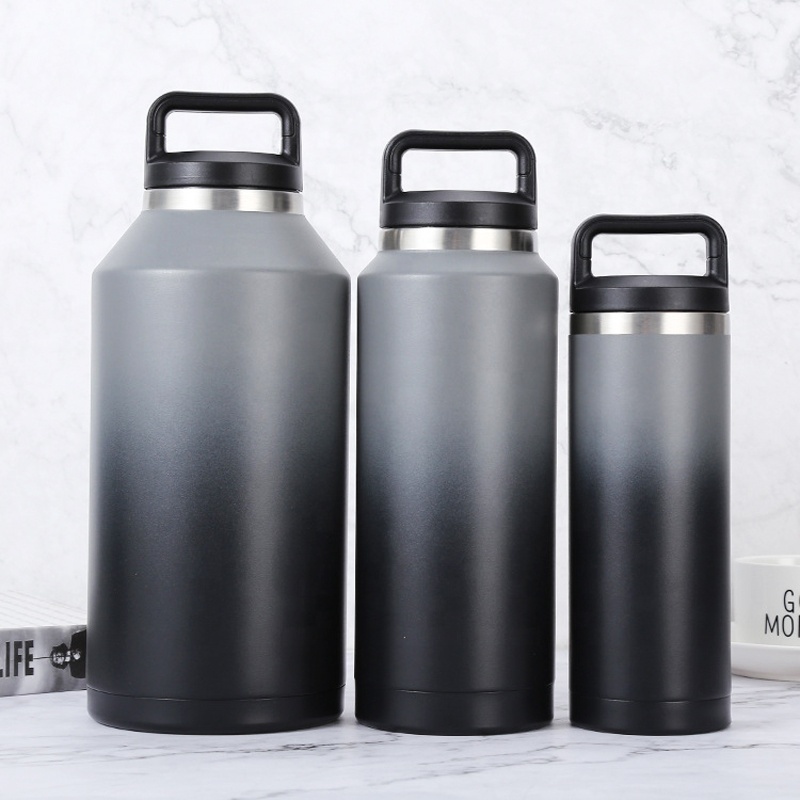 New Creatively Vacuum Hydro Water Bottle 32OZ Insulated Thermos Sport Bottle With Handgrip 304 Metal Thermal Hydro Water Flask