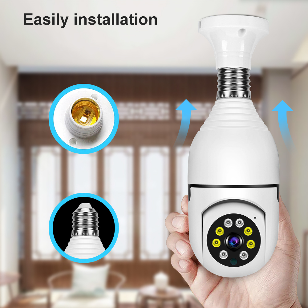 High Quality Hot Sell 5G Light Bulb Surveillance wifi 2MP Camera HD Wifi Smart Camera Home Security Wireless Camera