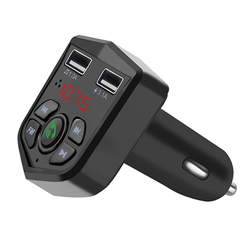 MP3 Music Player BT 5.0 Handsfree Calling Wireless Car BT FM Transmitter Kit with Car Charger Fast Charging