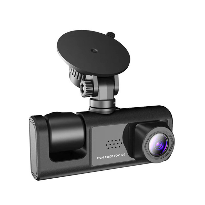 High Quality Full Hd 1080P 3 Channel Camera Dashcam Car Dvr 3 In 1 Front and Back Dash Cam Cameras