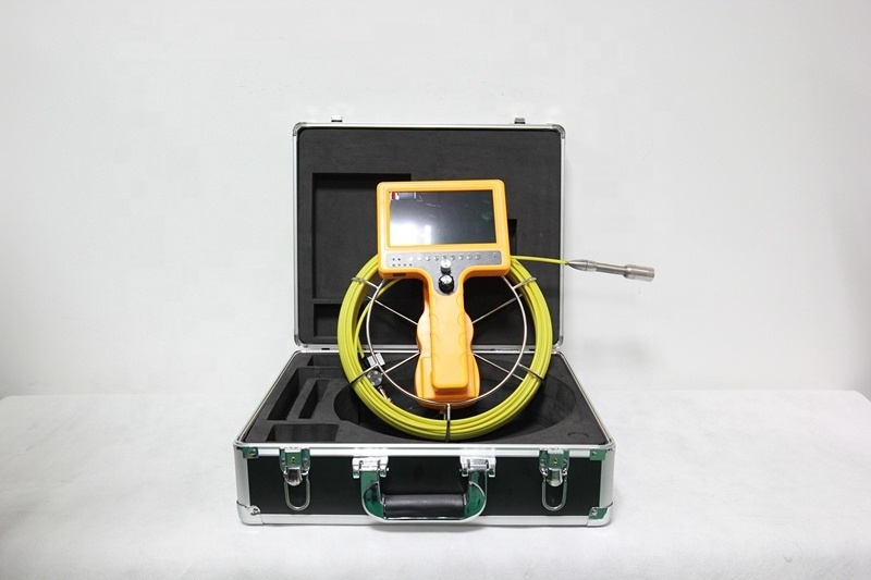 Sewer / Drain Inspection Camera Waterproof IP68 7.0'' Display Meter Counter 30mts Cable Reel 17mm Lens Sapphire Glass