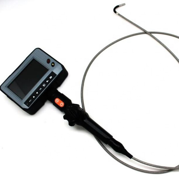 Articulating  Industrial Endoscope Videoscope Engine Inspection Borescope 4.3'' Display, 6mm Probe Lens, 3Mts Testing Cable