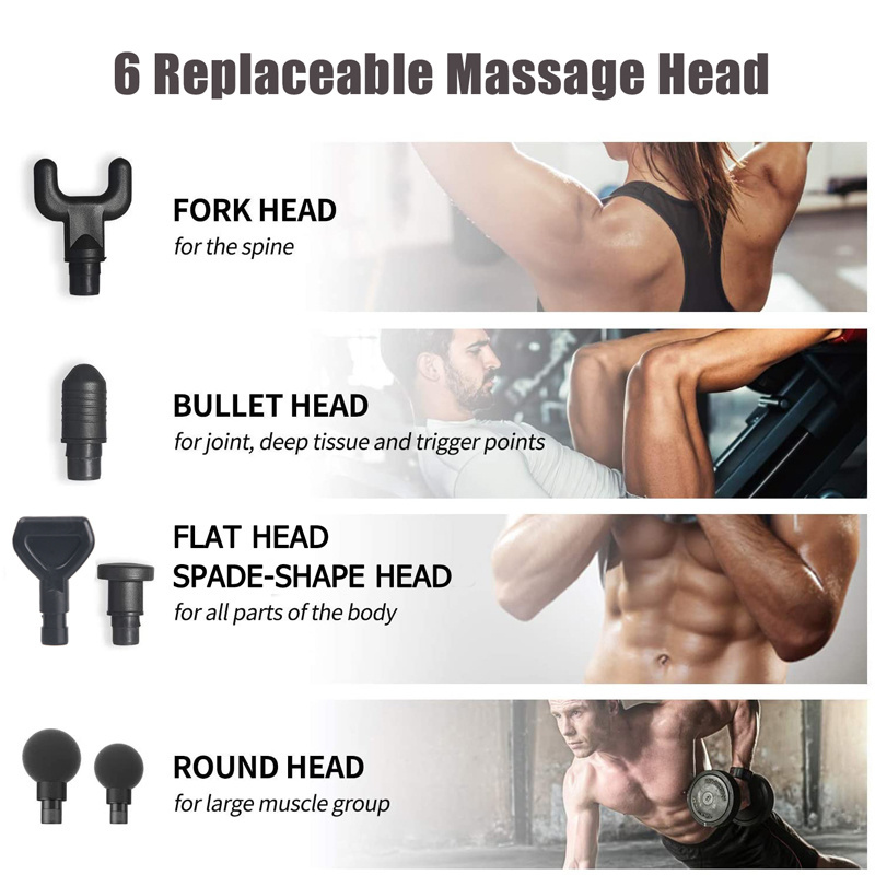 Relaxation Massage Ball Head  Adapter Muscle Relaxation Ball  ABS Muscle Massage Gun Tip Accessory