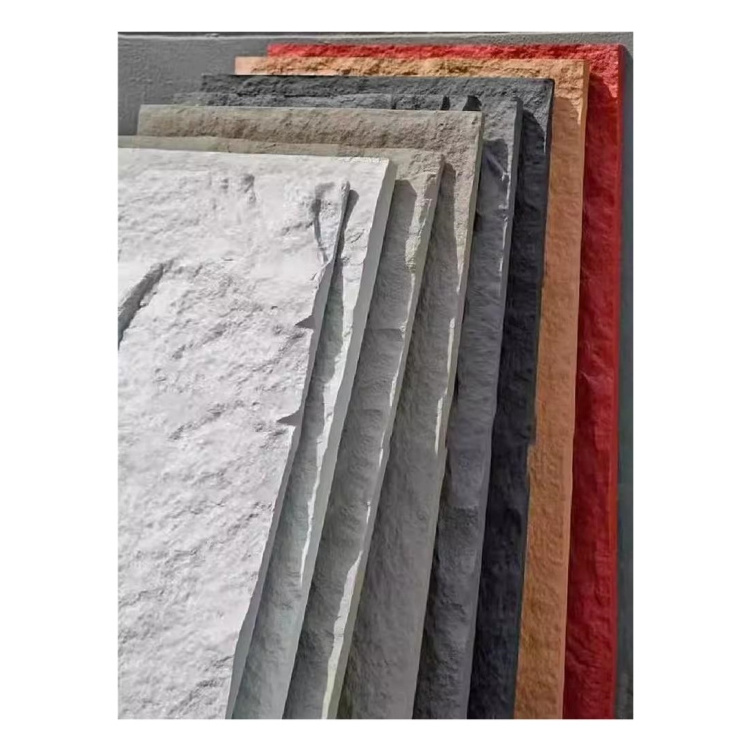 Eco-friendly customized stone panel faux pu rock stone wall panel mold for home