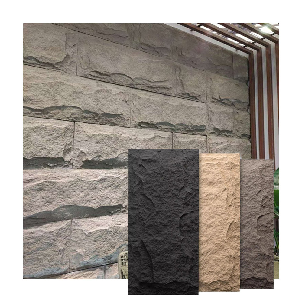 Luxury artificial pu foam stone wall artificial stone wall panel