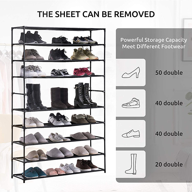 Wholesale Portable Vertical Adjustable Space Saving Shoe Shelf Cabinet Shoe Rack Organizer Manufacture