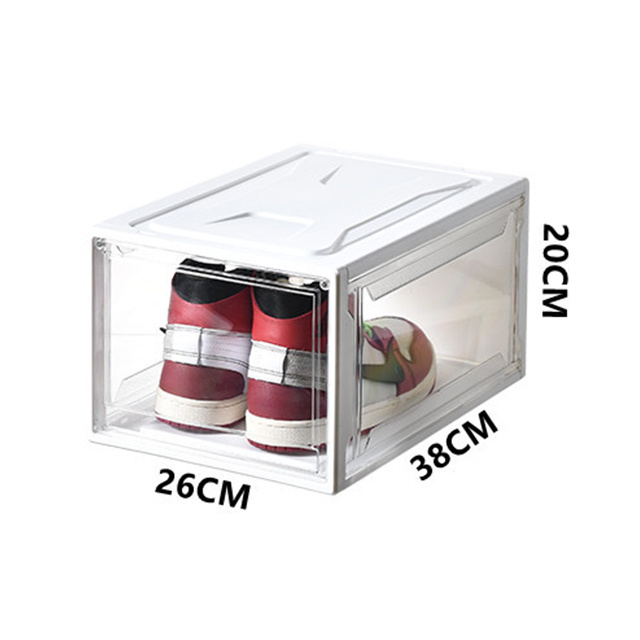 Hot 12 Pieces Customized Plastic Shoe Storage Box Clear Giant Shoe Box Storage