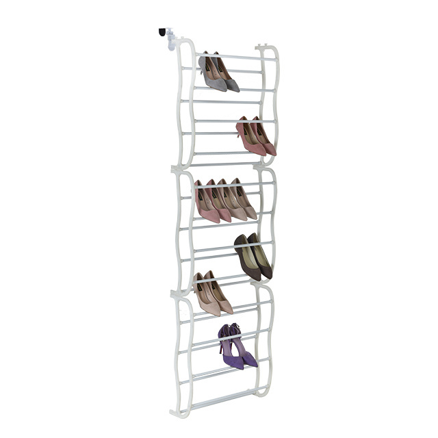 12 Layer 36 Pairs DIY Hanging Door Organizer Storage Over The Door Shoe Rack