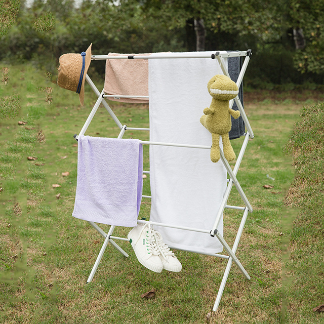 Oem Wholesale Foldable Clothes Over Door Shoe Sock Vertical Balcony Drying Rack For Cloth Clothes Drying Rack