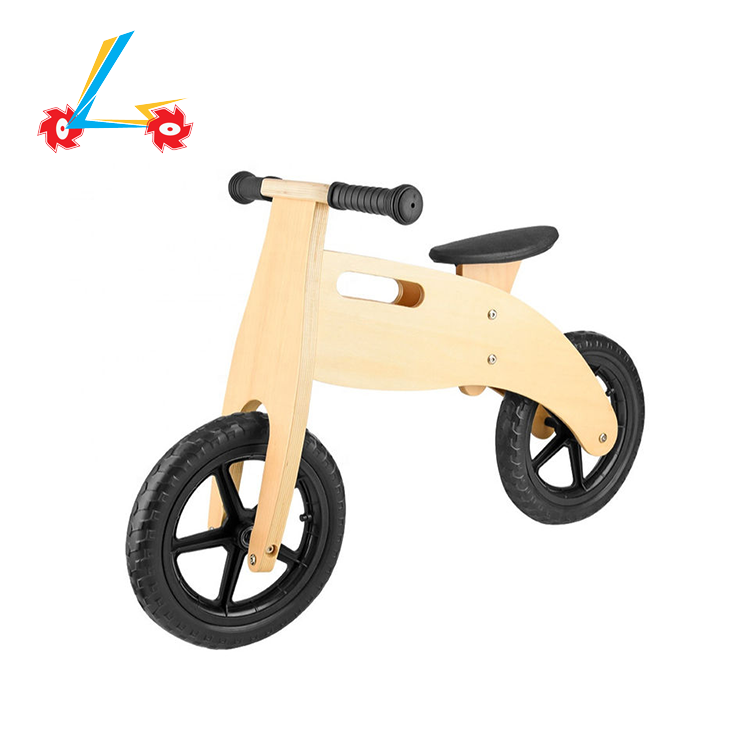 Kids wooden balance bike lightweight and durable baby wooden no pedal 12 inch wheel training bike