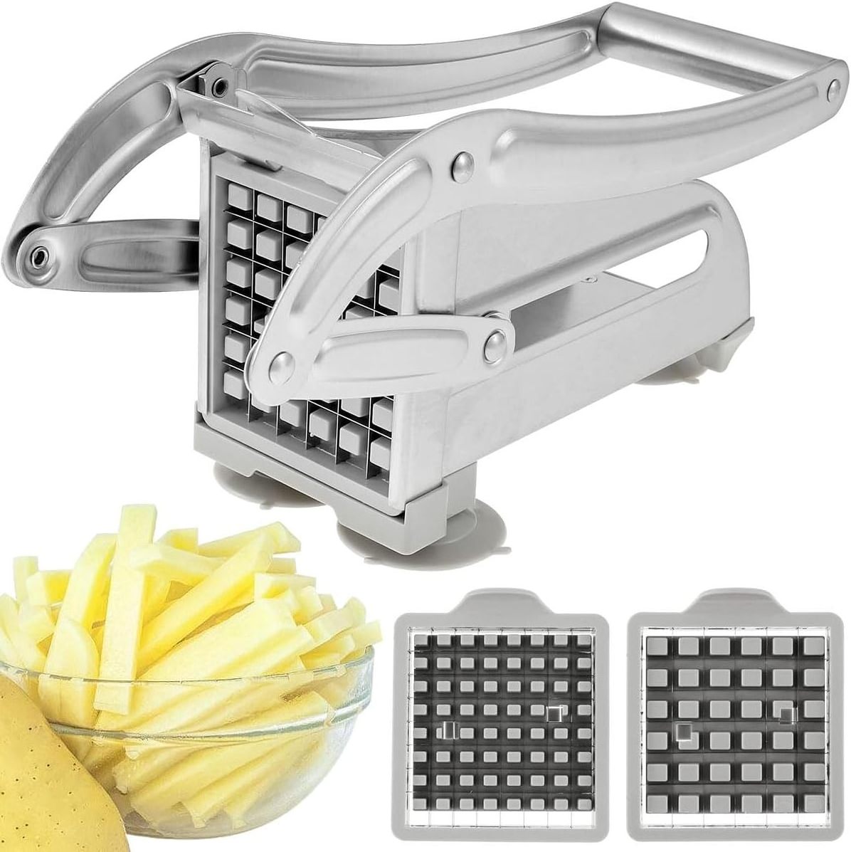 Kitchen Manual Stainless Steel 2 Blades Vegetable Onion Potato Carrot Chipper Cutter For French Fry