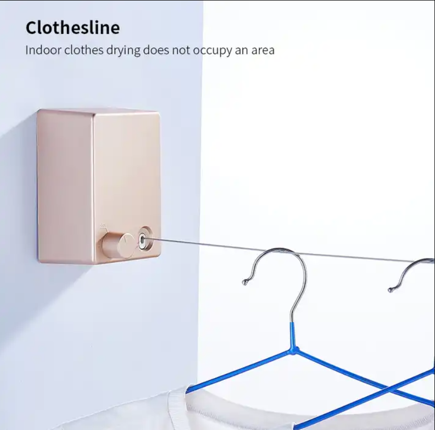 Oyeah Wholesale Indoor Clothes Drying Clothesline Punch-free Washing Line Stainless Steel Wire Clothesline For Balcony