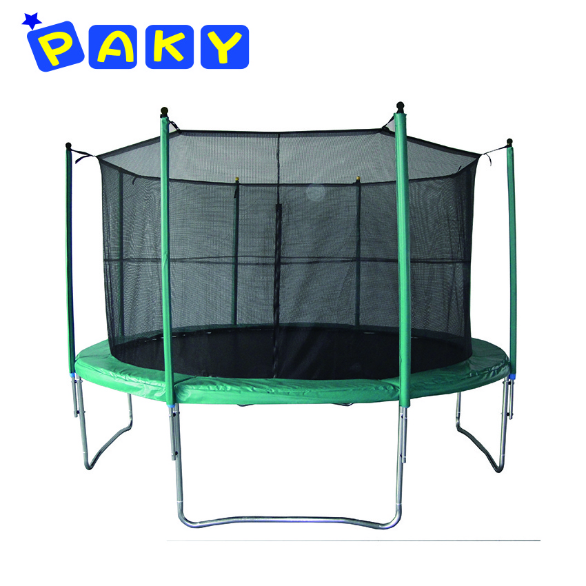 12 FT TUV Approved Trampoline with Enclosure net and poles Safety Pad Ladder Jumping Mat Rain Cover