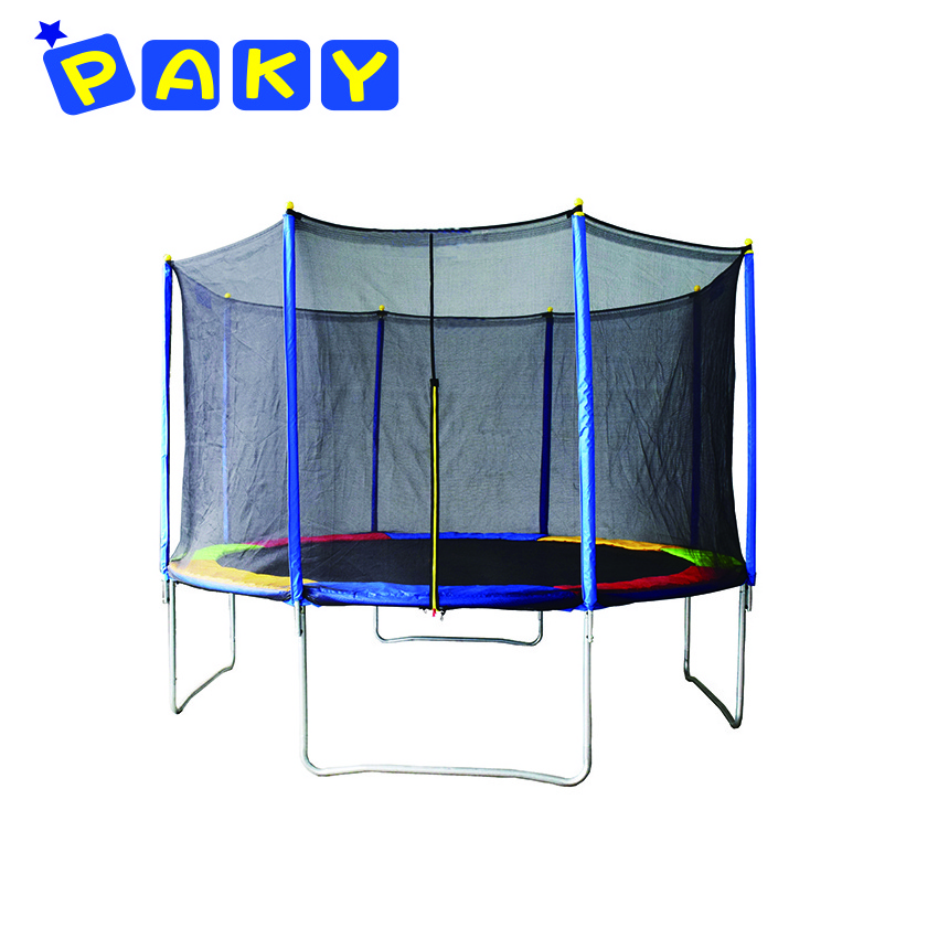 12 FT TUV Approved Trampoline with Enclosure net and poles Safety Pad Ladder Jumping Mat Rain Cover