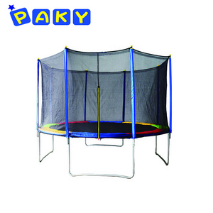 12 FT TUV Approved Trampoline with Enclosure net and poles Safety Pad Ladder Jumping Mat Rain Cover